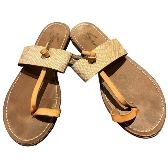 Seven7 Leather Toe-Ring Boho Sandals Size 8 - Picture 6 of 9